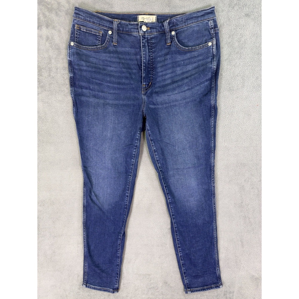 Madewell Jeans Womens 32 Blue 10" High Riser Skinny Stretch Medium Wash Denim